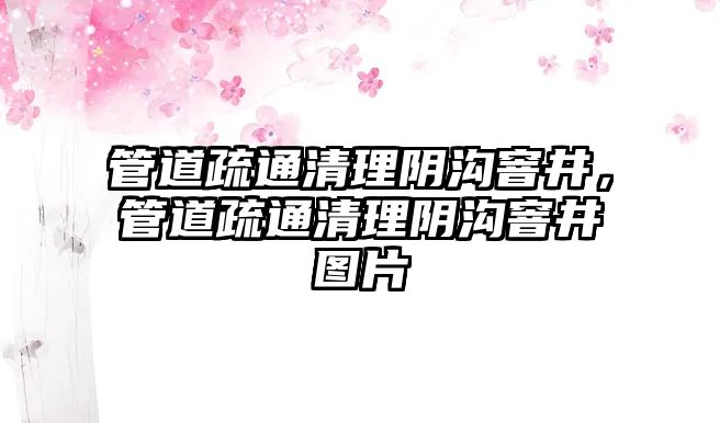 管道疏通清理陰溝窨井，管道疏通清理陰溝窨井圖片